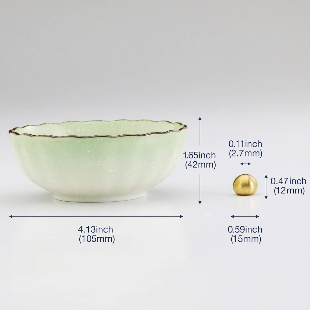 Asayu Japan Lotus Incense Holder for Sticks, Light Green Ceramic, 4.1in