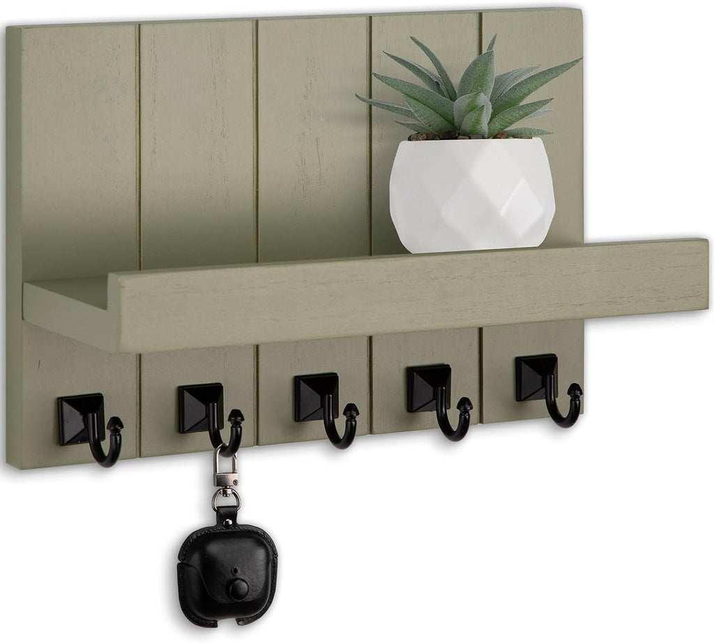 Key Holder for Wall, Decorative Key Holder with Shelf