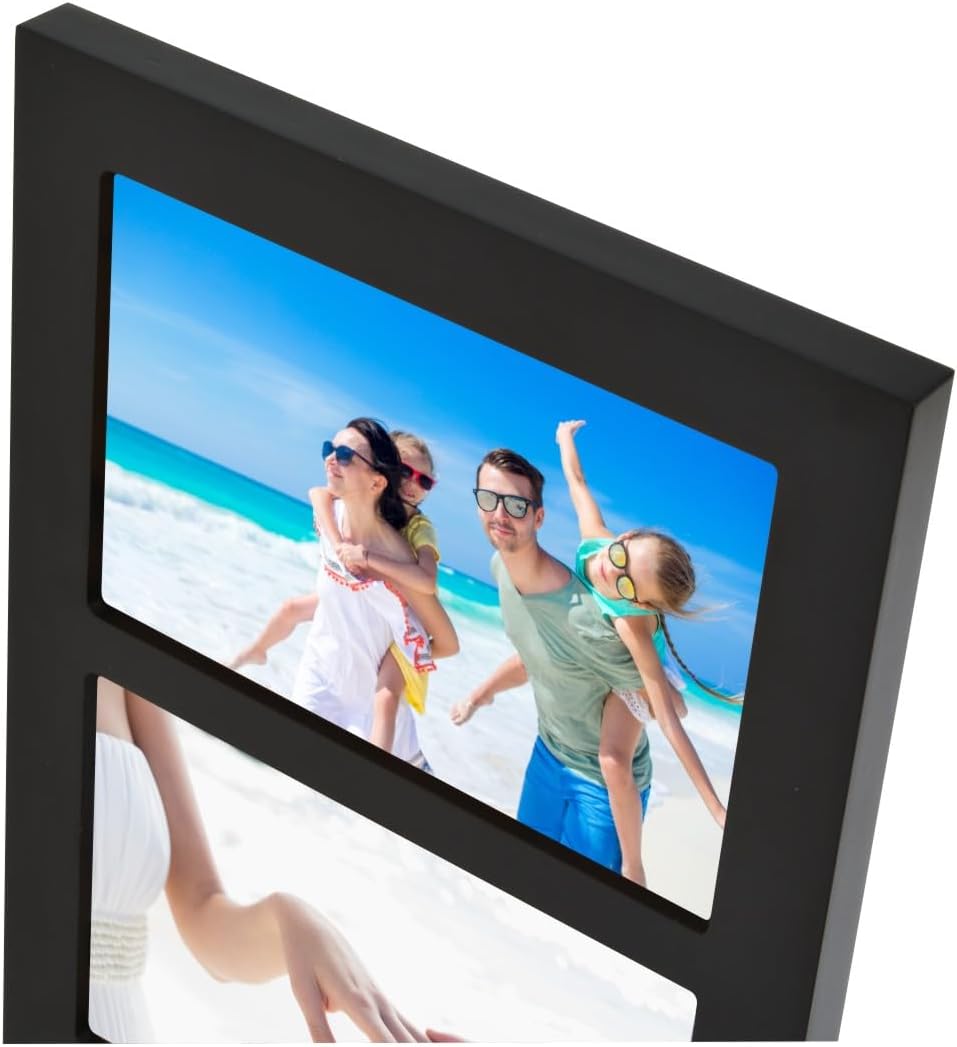 Collage Picture Frame Black Wood 5x7 3-Opening 1 Pack
