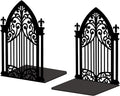 Peacoblue 5.3"x4.3"x7.3" Metal Bookends, Heavy Duty Book Ends for Shelves
