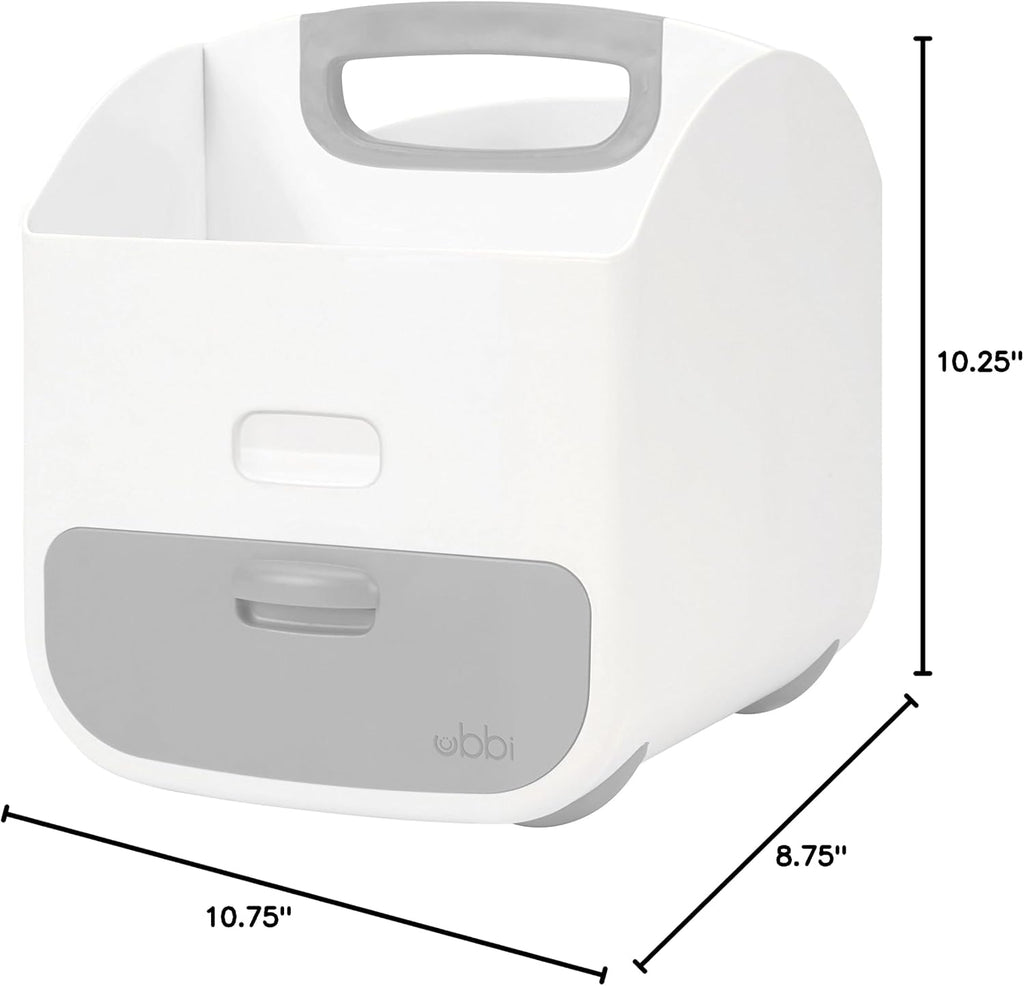 Ubbi Portable Diaper Caddy & Changing Mat, Gray