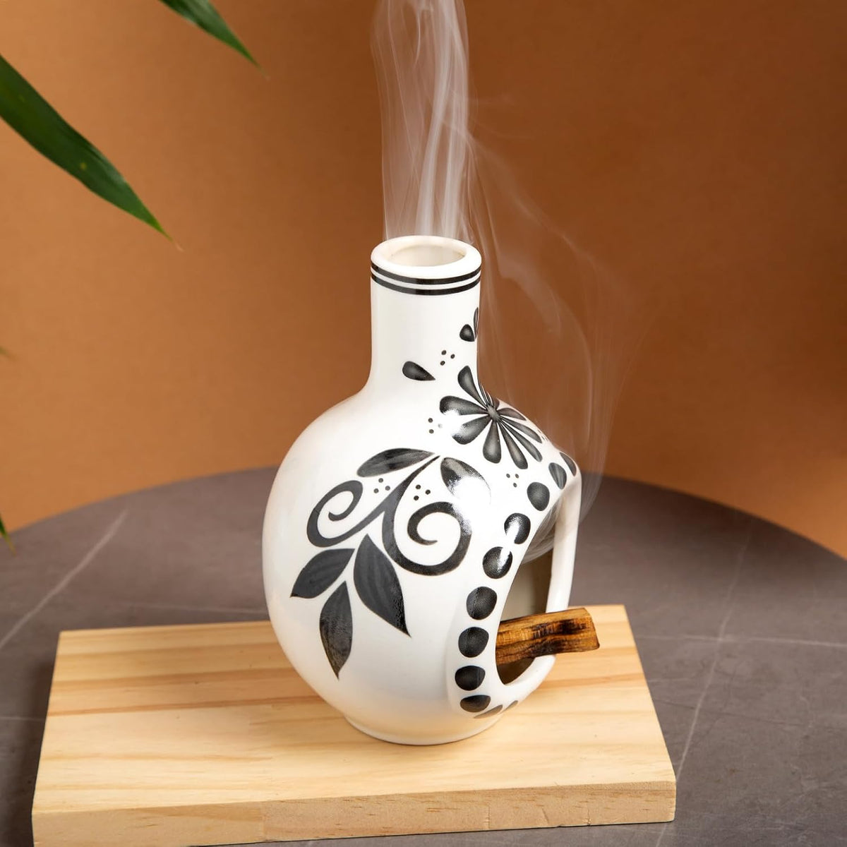 MOUGIGI Palo Santo Holder, Mini Chimney Incense Bowl for Sage & Cones