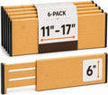 6-Pack Drawer Dividers 6-Inch High Dresser Drawer Organizer 11.5 to 17 Inch