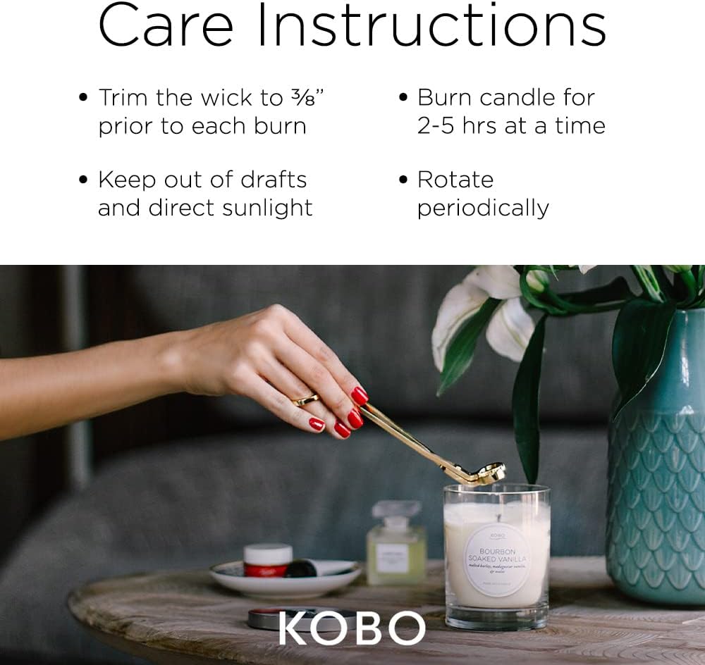 KOBO Vetiver & Shaved Vanilla Pure Soy Candle, 80 Hour Burn, 11 oz