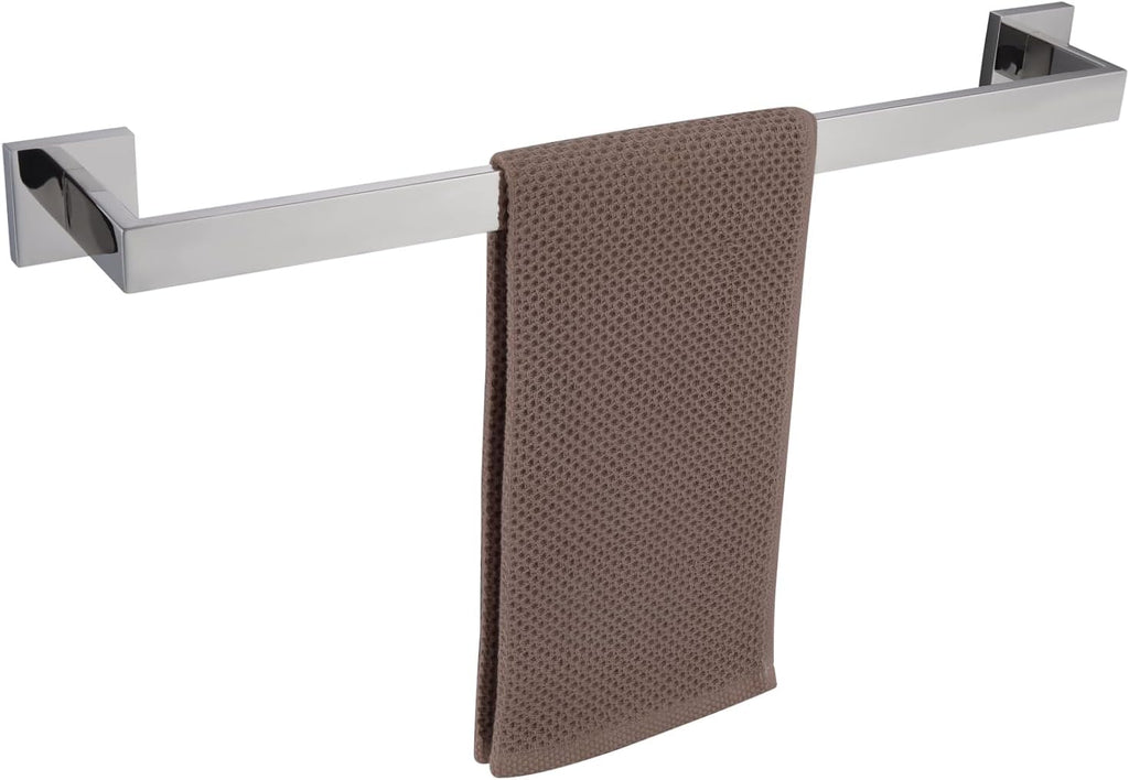 TASTOS 23.6 Inch Single Towel Bar Rack, SUS 304 Stainless Steel Bathroom Towel Bar Heavy Duty Towel Holder Kitchen Towel Rod, Wall Mount with Screws Towel Bar Rod Polished Chrome Finish