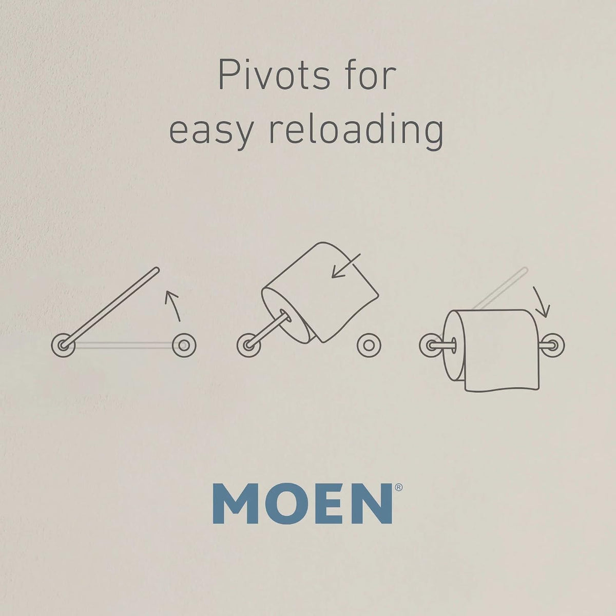 Moen DN0708CH Iso Collection Double Post Modern Pivoting Toilet Paper Holder, Chrome