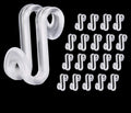 60 Pcs Clothes Hanger Connector Hooks, Mini Cascading Hanger Hooks for Velvet Huggable Hangers, Wooden Hangers, Heavy Duty Space Saving for Closet (Clear)