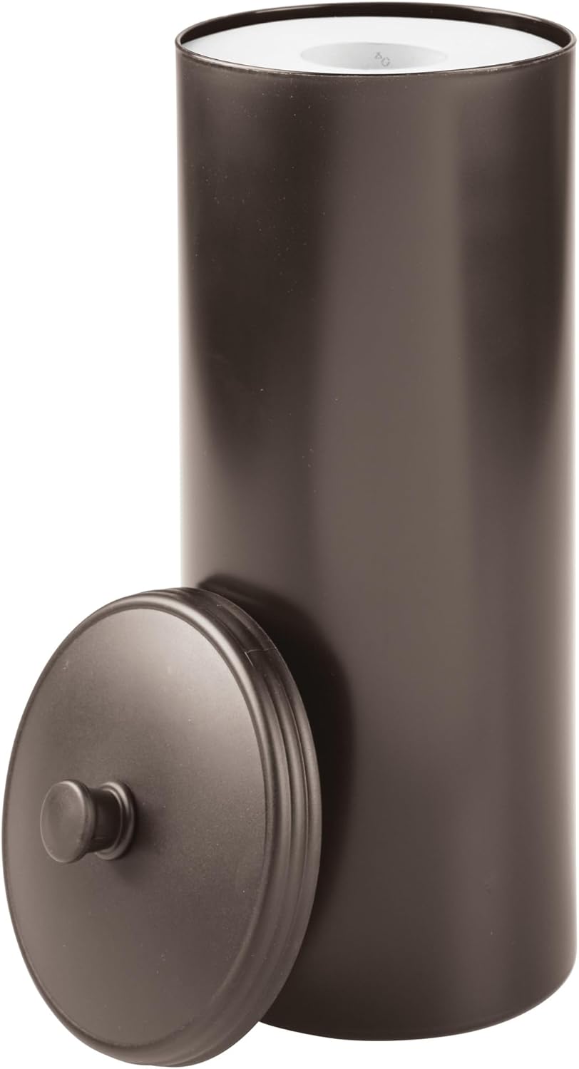 iDesign Freestanding Bathroom Toilet Paper Storage Holder, 2-Pack, Bronze