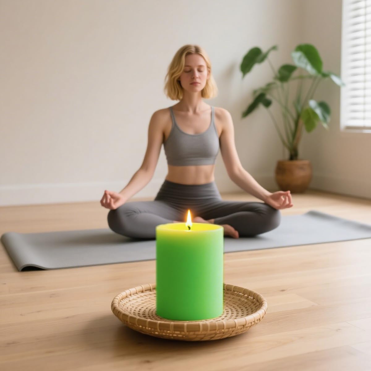 3 Packs 2.8x6 Inch Light Green Pillar Candles, Unscented Dripless Long Lasting Colored Cylinder Candles for St. Patrick's Day Home, Wedding, Party, Dinner Table Emergency Power Outage