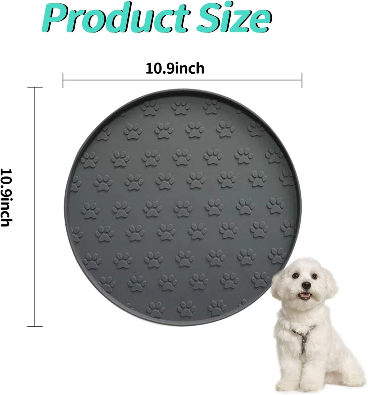 Silicone Pet Food Mat,Silicone Rubber Mat for Dog Bowls Dog Food Mat