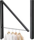 Foldable Clothes Drying Rack, Wall Mounted, Black