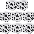 ANMINY Cow Print Cubes Fabric Storage Bins with Handles, 8 Pack 11"x11"x11"