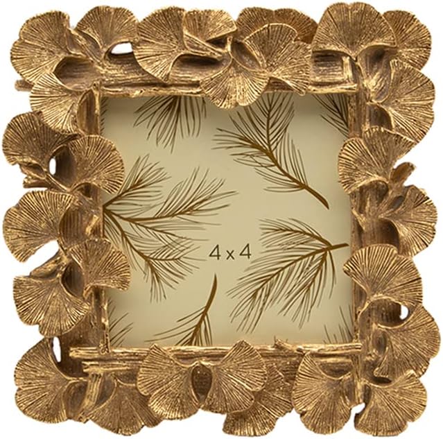 4x4 Vintage Picture Frame, Small Antique Gold Frame Square