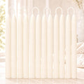 12 Pack 8 Inch 100% Pure Natural Beeswax White Taper Candles