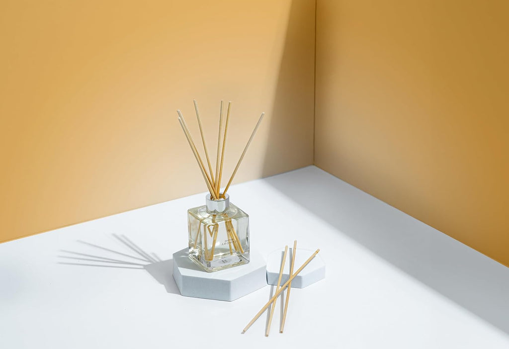 Doctor Aromas Premium Reed Diffuser Diffuser Glass Jar Set Elegant Scent for Home, Room or Bathroom and Fresh Air Scent Lasting Home Fragrance Over 90 Days (Pack of 1, Promise)