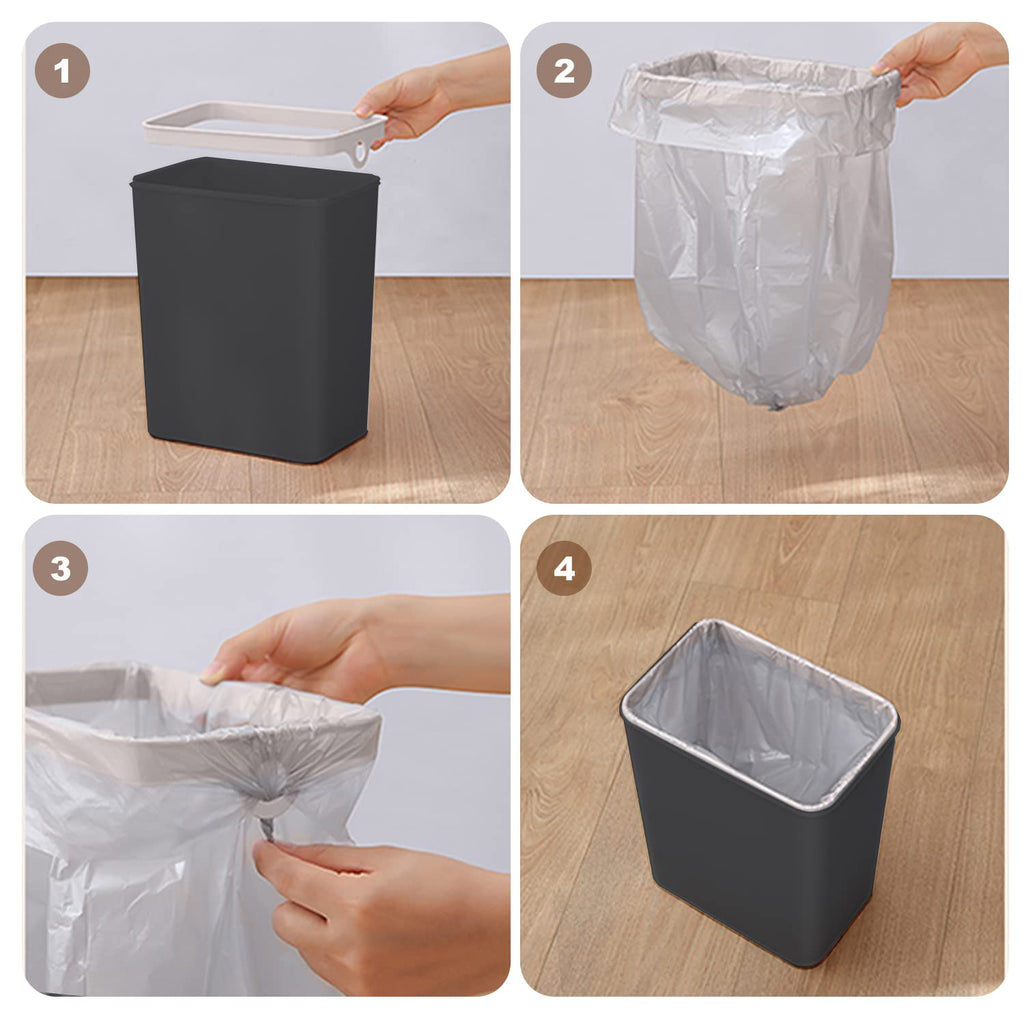 2 PACK - Touchless Bathroom Trash Can - Skinny Motion Sensor Trash Bin