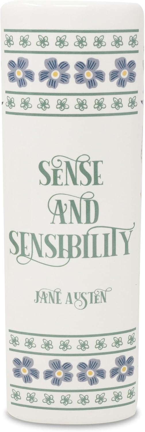 Steel Mill & Co. Ceramic Book-Shaped Vase, Sense and Sensibility
