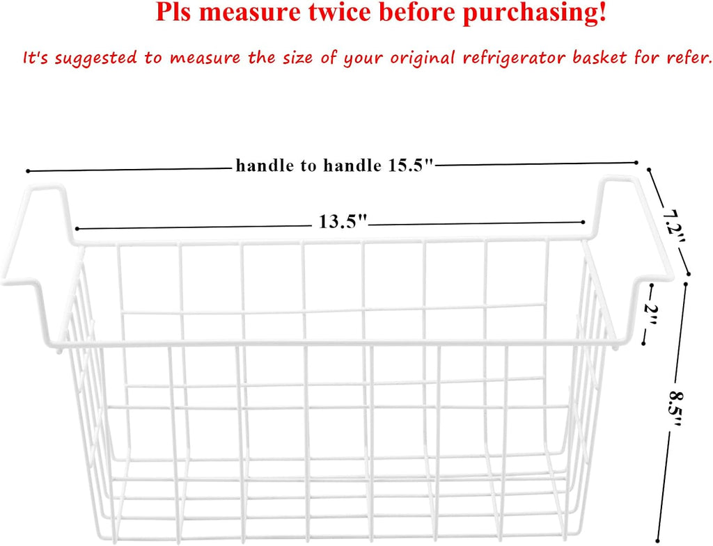 Orgneas 15.5" Freezer Organizer Bins for Chest Freezer Storage Rack Bins