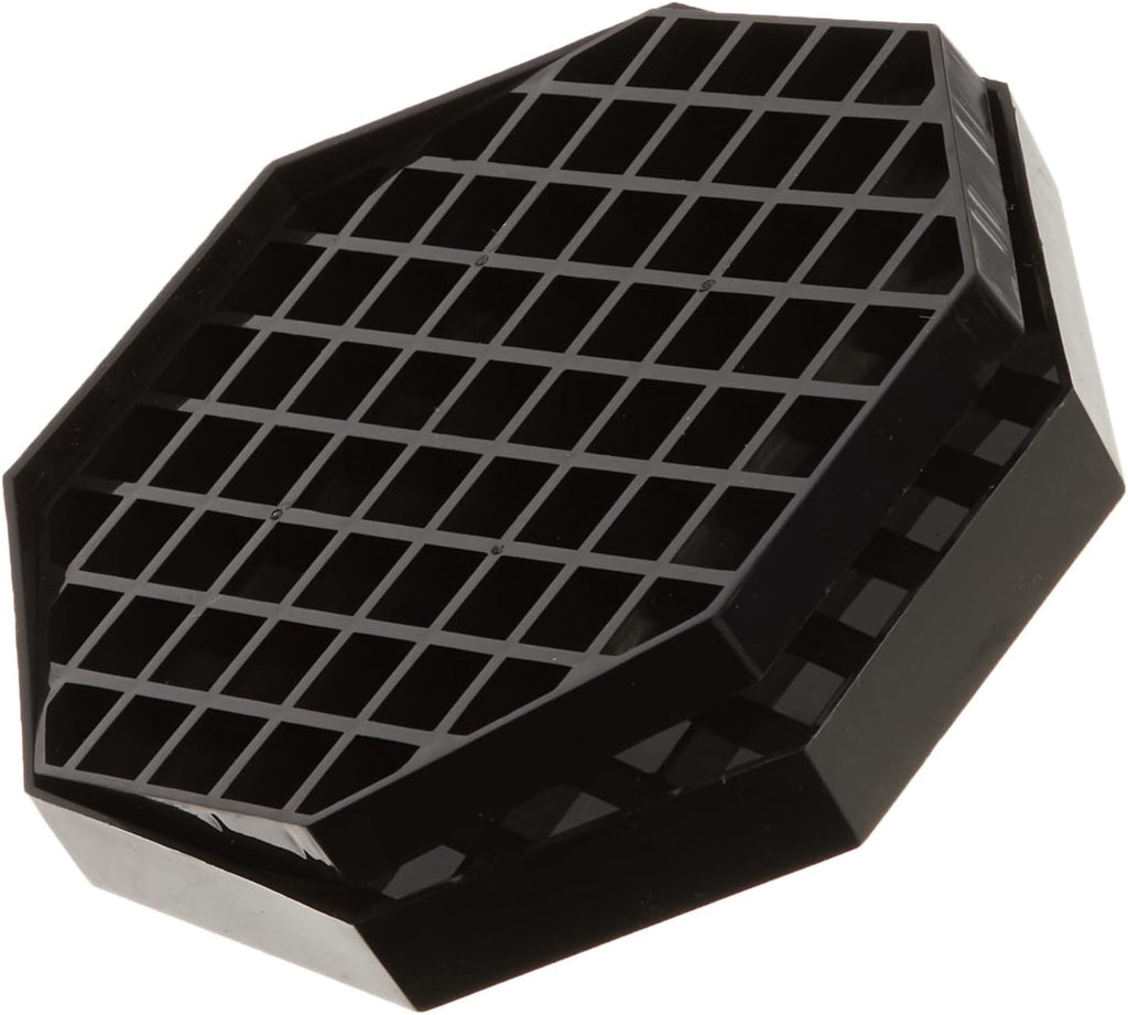 Winco 6" Black Plastic Drip Tray Octagonal (Set of 4)