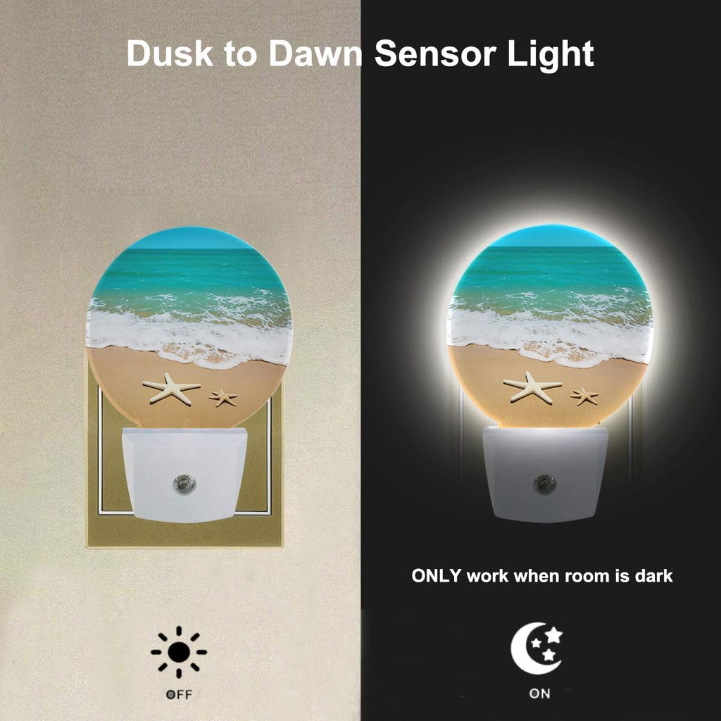 EKOBLA Ocean Night Light, Plug in Nightlight with Dusk to Dawn Sensor