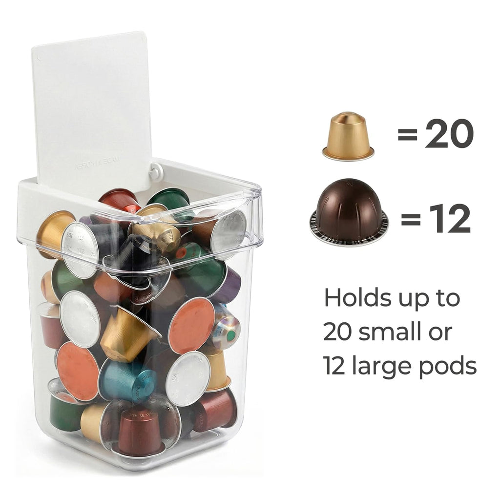 carrotez Coffee Bar Mini Trash Can, 0.5 Gal / 2L - White