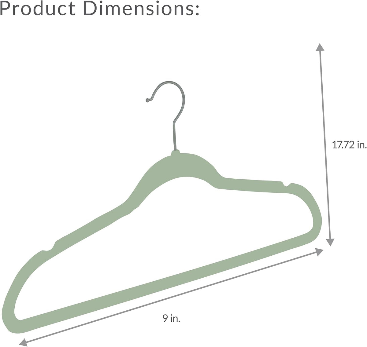 Simplify Slim Velvet Clothes Hangers | 100 Pack | Non-Slip | Shirts | Suit | Pants | Dresses | Garments | Closet Storage & Organization | Durable | Sage
