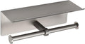 Self Adhesive Aluminum Waterproof Toilet Paper Holder with Shelf Brushed Nickel