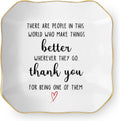 Thank You Gifts for Woman, Ceramic Jewelry Dish Tray, Trinket Dish, Appreciation Inspirational Farewell Birthday Gifts for Women Coworker Employee Teacher Nurse Friends
