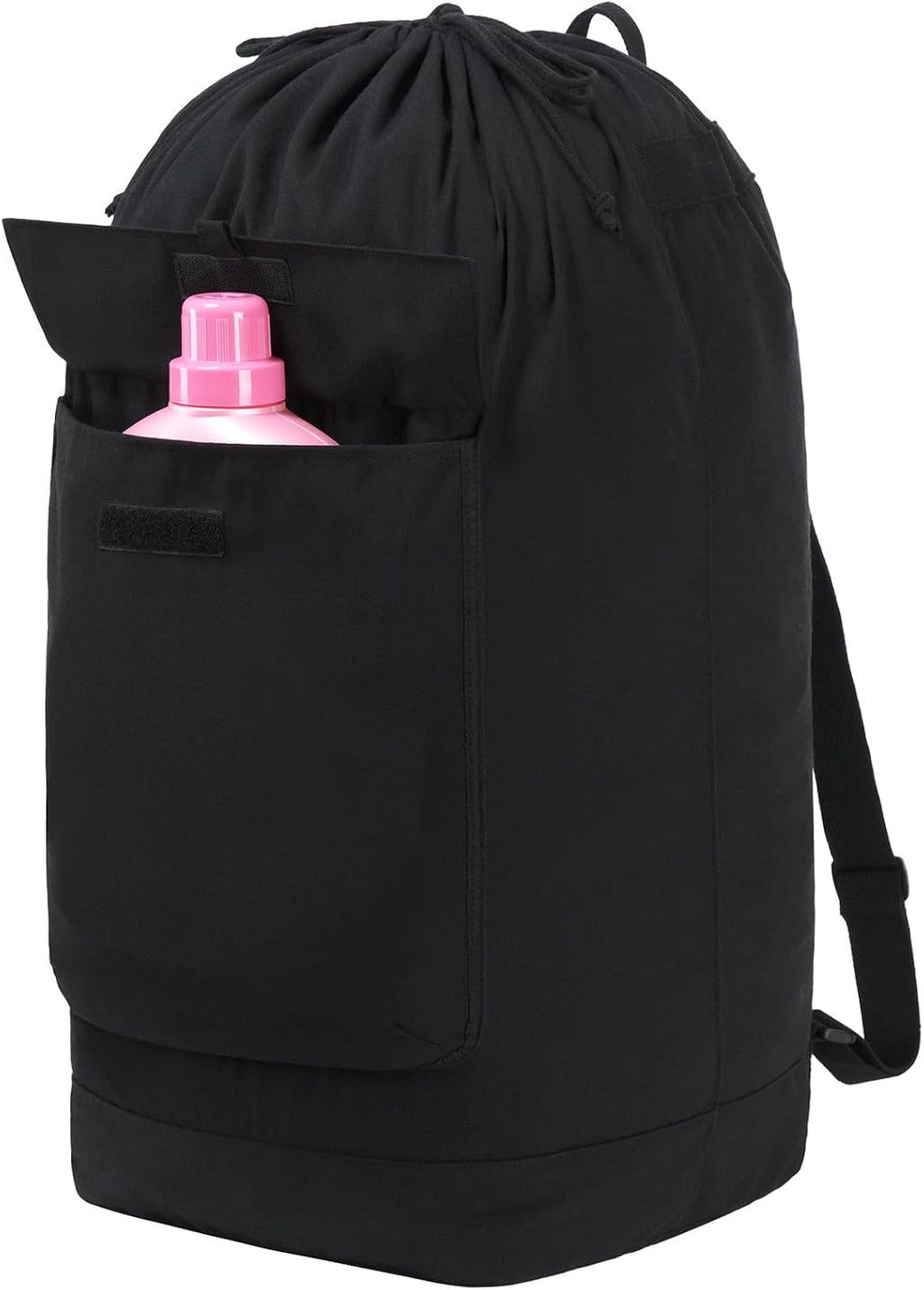 Vorspack Canvas Laundry Backpack with Shoulder Straps, Extra Large, Black