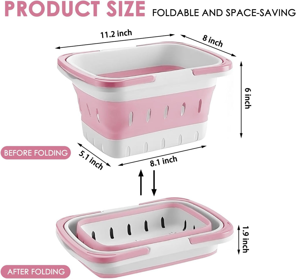 Fammart Plastic Shower Caddy Portable, Bath Basket Cleaning Caddy w/Handle