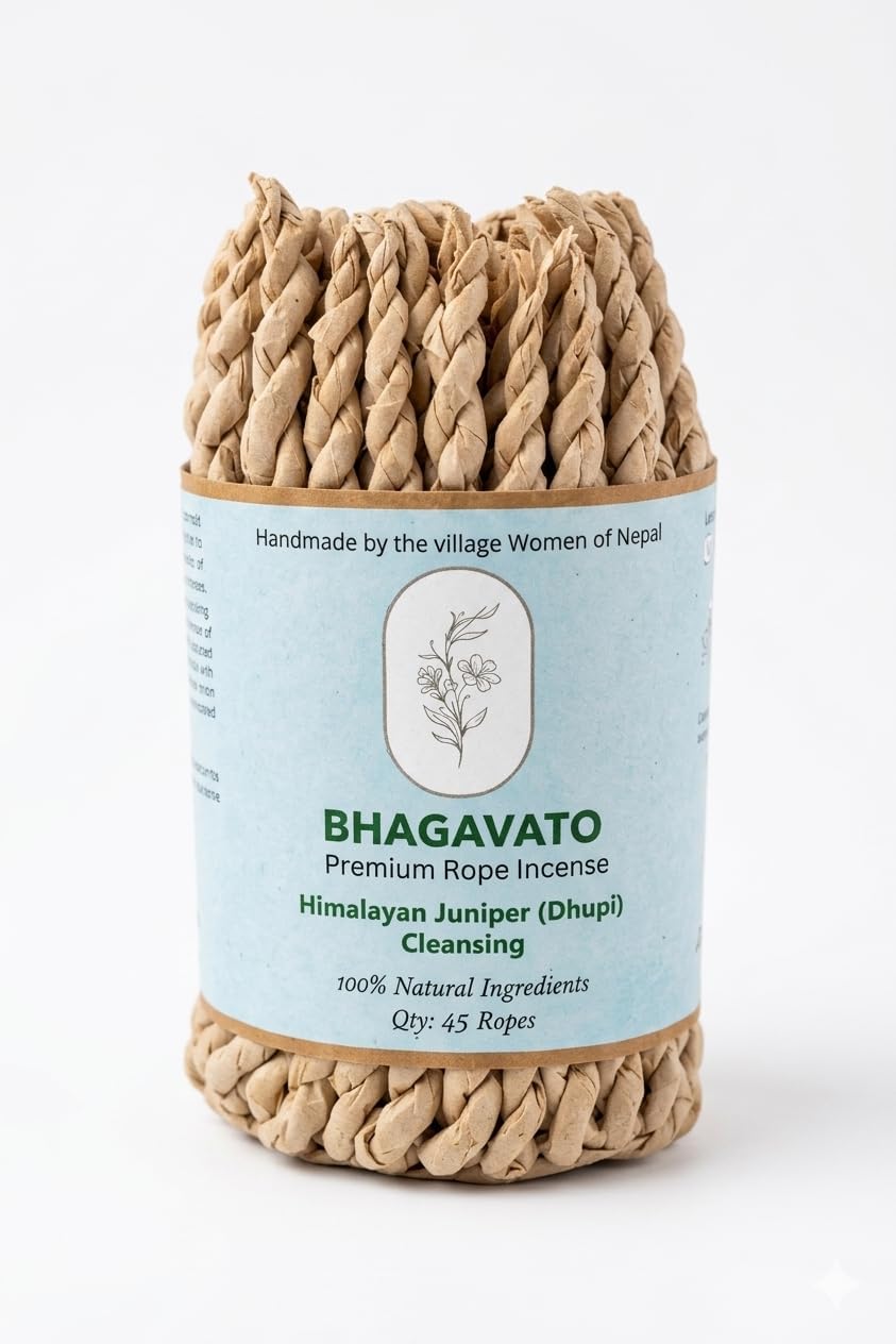 Handmade Himalayan Rope Incense,Eco-Friendly, Aromatic Ambiance, Healing, Purification, Made from Pure Himalayan Herbs (Natural Juniper (Dhupi))