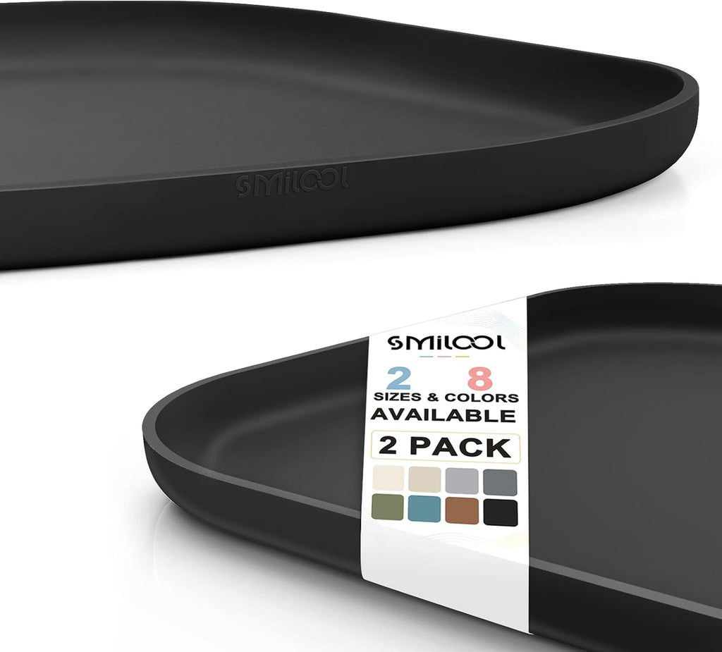 SMILOOL Waterproof Silicone Pet Food Mat with Raised Edge for Dog & Cat