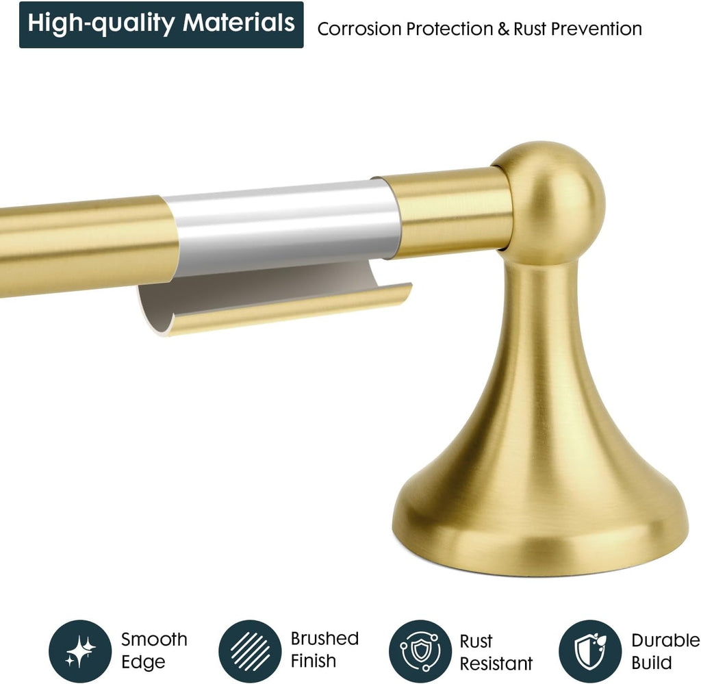 Hand Towel Bar Hand Towel Holder for Bathroom Brushed Gold