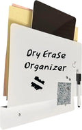 Magazine & Folder Wall Rack + Whiteboard - for Home, Office, School - Storage & Note Space, Mid-Century Style, Wall Mounted, Mail Organizer by Sable Flow (W)