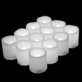 12 Pack LED Flameless Votive Candles, White Glow