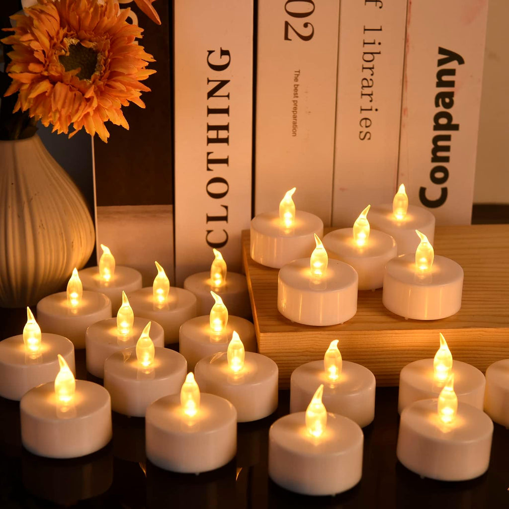 150 Pack Flameless LED Tea Lights Candles Flickering 200+Hours Warm Yellow