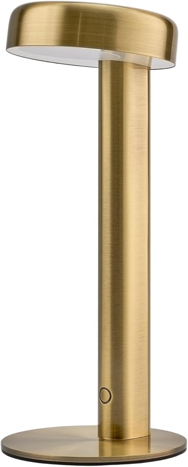 Owlpack Moovit Cordless Rechargeable LED Table Lamp with Adjustable Dimmer - Gold
