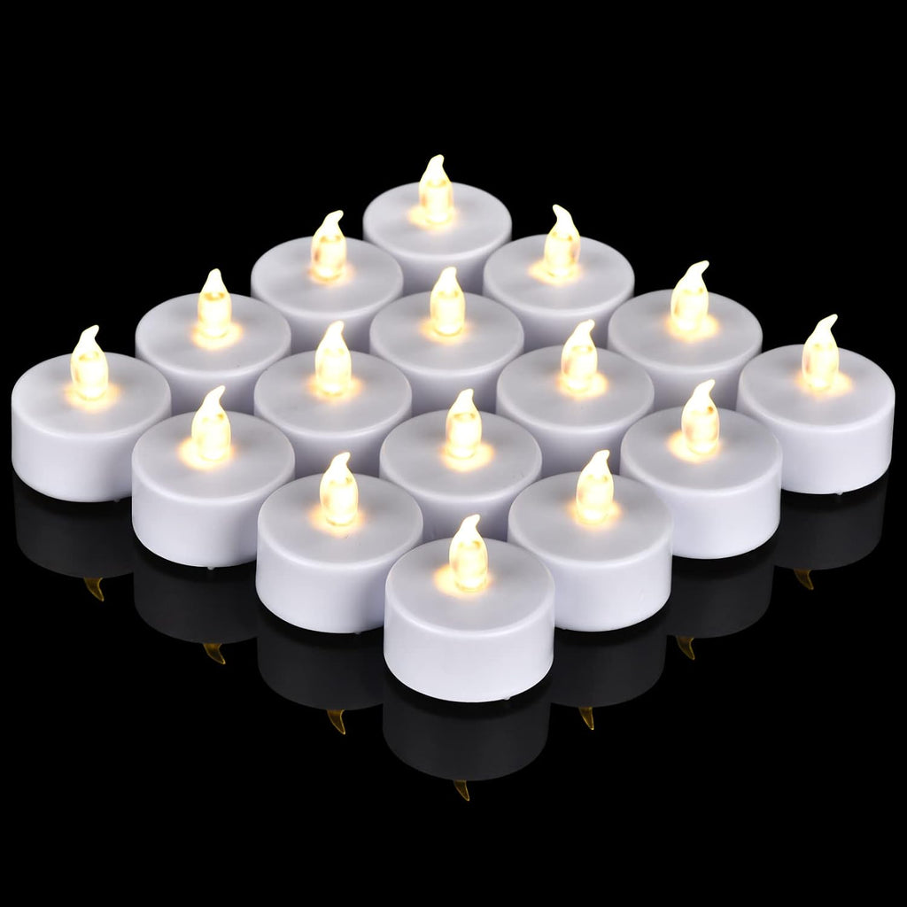 Battery Operated Flameless Tea Lights,Warm White 100Pack for Decoration