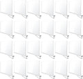 BAUMFEUER 24 Pack Clear Acrylic Shelf Dividers for Closet Shelf Organizer of Bedroom Kitchen Office Bathroom Organizer for Clothes Books Hats and Handbags