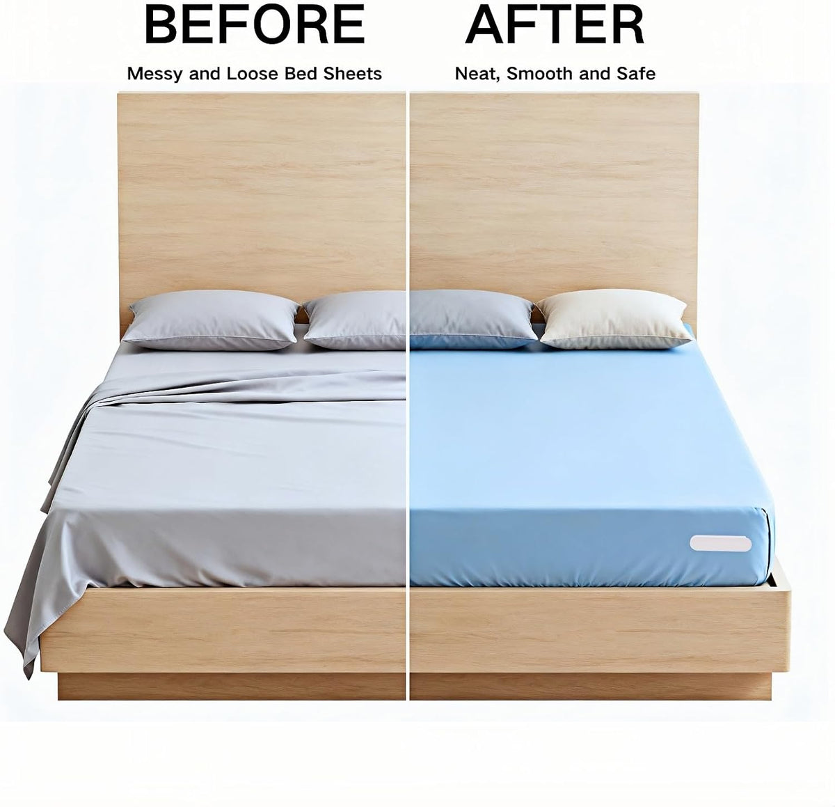 Bed Sheet Holders for Corners, Lock Sheet Holders, 4Pcs White Fitted Sheet Holders Keep Sheets Firm & Tight,Durable Heavy Duty Bed Sheet Clips, Sheet Locks, Fit All Mattress Easy Install