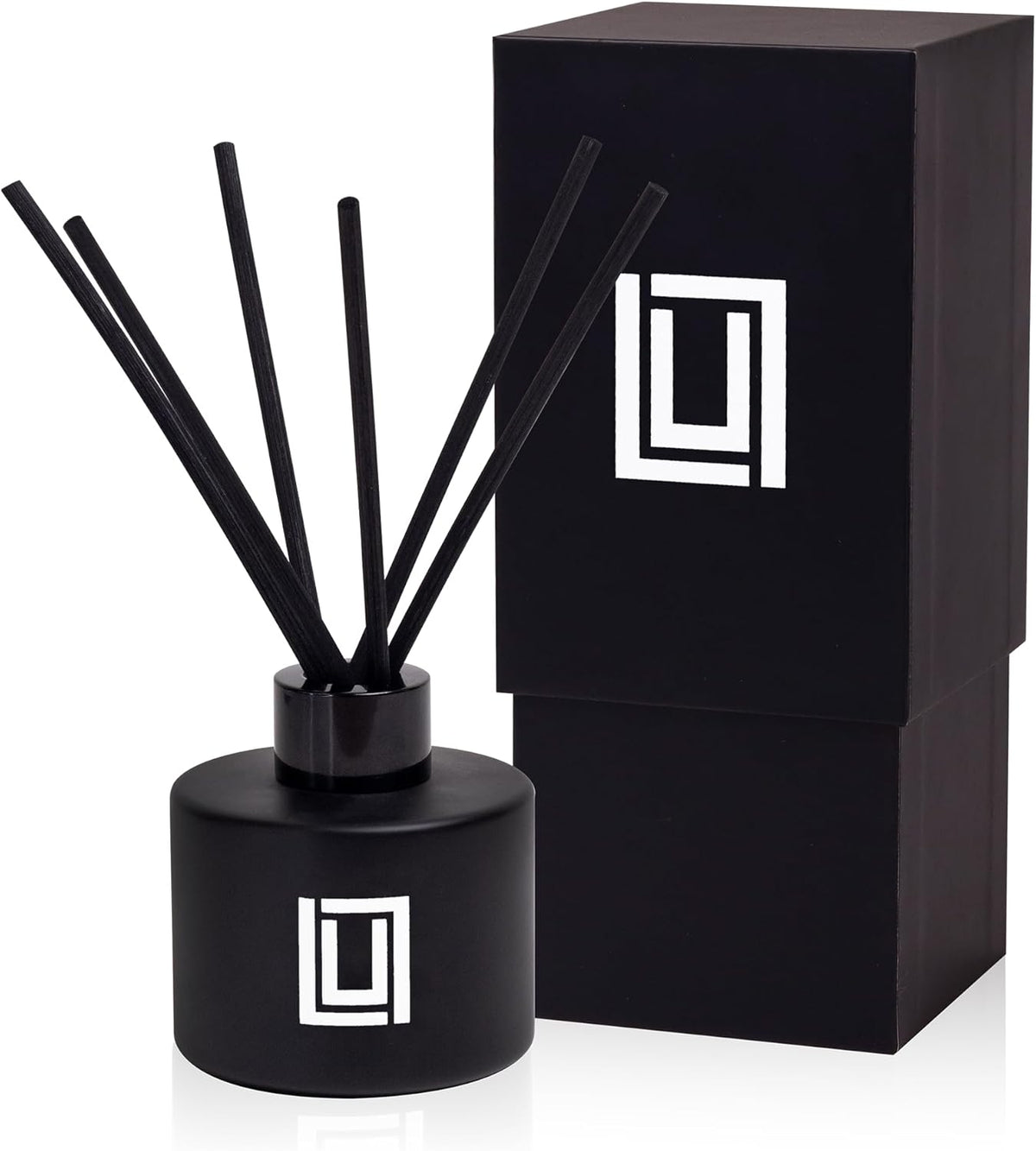 Lulu Candles | Reed Diffuser Set | Tobacco, Spice & Vanilla | 6 Reed Sticks | Scent Diffuser for Bedroom Bathroom Living Room & Office (4.2 FL Oz.)
