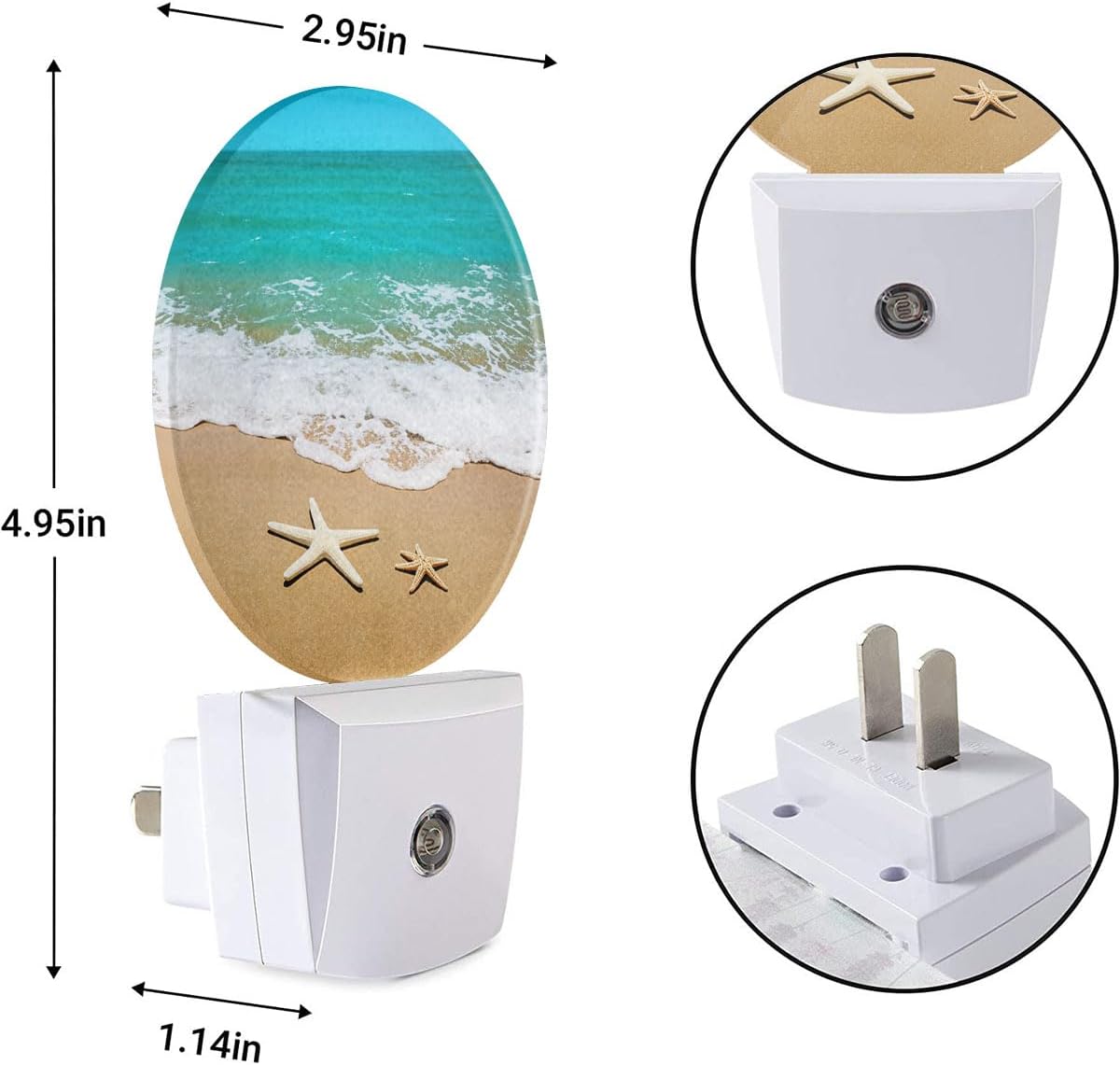 EKOBLA Ocean Night Light, Plug in Nightlight with Dusk to Dawn Sensor