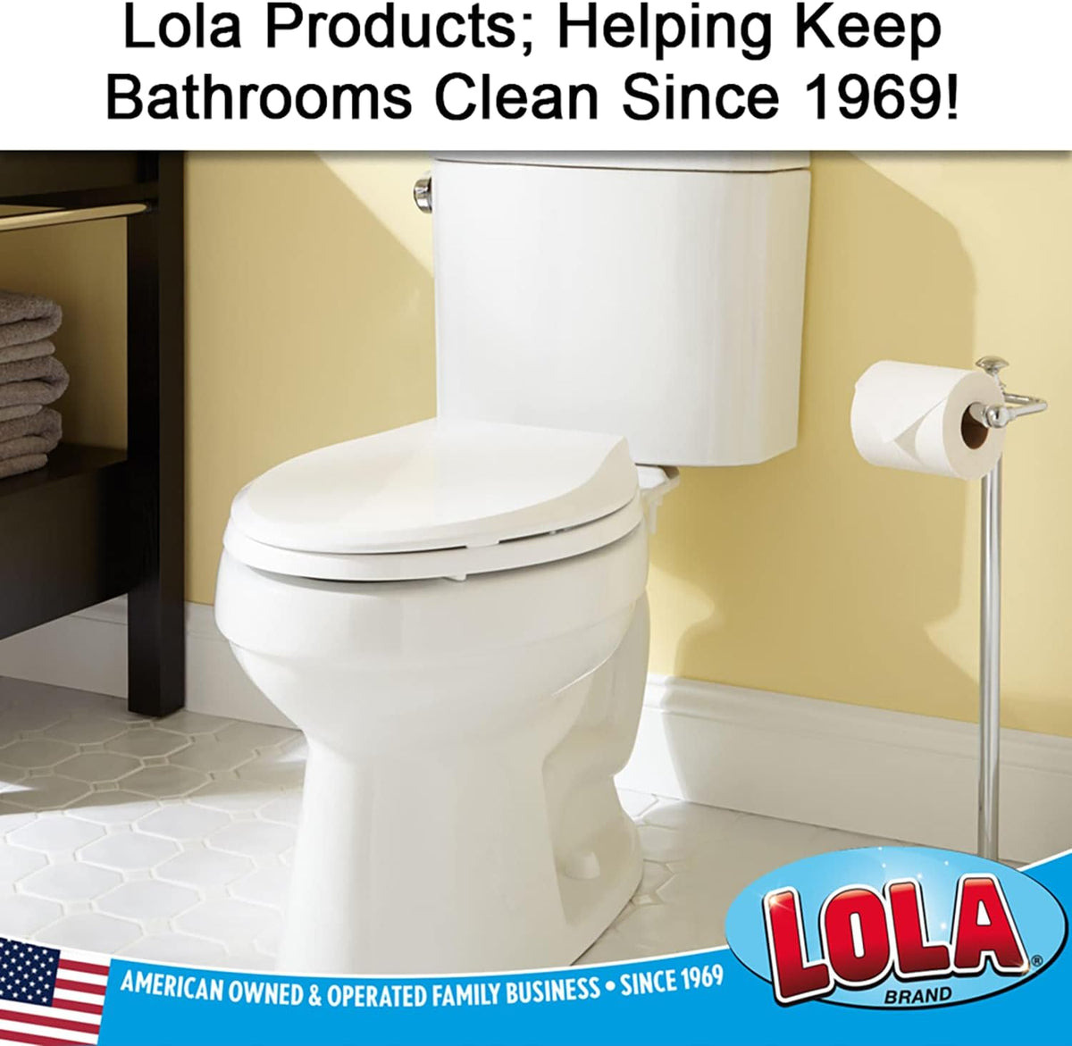 LOLA Eurostyle Toilet Bowl Brush, Durable Fiber Stiff Bristles, Non-Scratch - 2 Packs of 2 (4 Units)