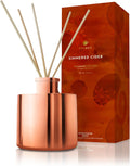 Thymes Petite Oil Reed Diffuser Set – Includes Reed Diffuser Sticks, Fragrance Oil, & Glass Bottle – Luxury Home Decor – Fall Decor – Fall Scents – Rose Gold (Simmered Cider, 4 fl oz)