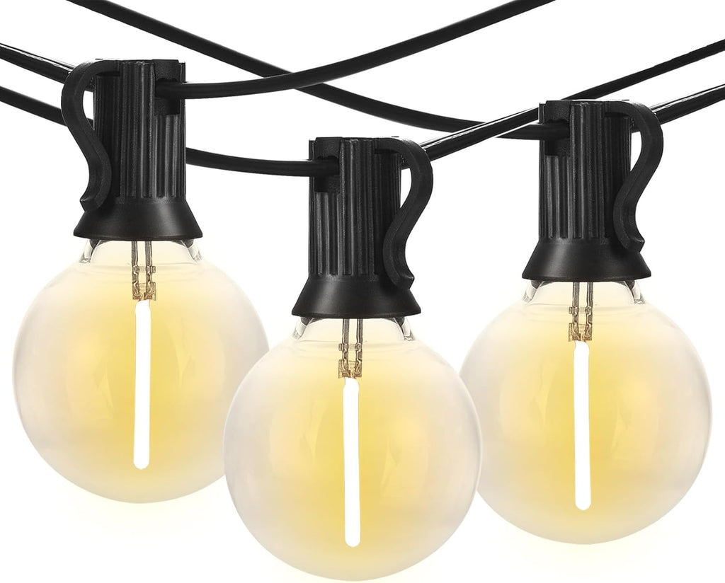 Banord 50FT Outdoor String Lights, Shatterproof Patio Lights with 26 Bulbs