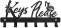 Deveosa Key Hooks Holder for Wall Decorative - Small Blakc Cute Front Door Car Garage Keyholder Entryway Sign House Hanging Key Chain Ring Hangers Stand for Wall Mount Racks