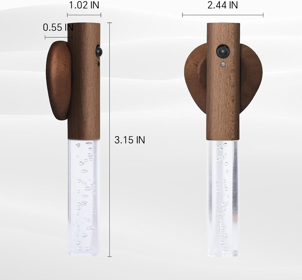 Rechargeable Motion Sensor Wall Sconce, Walnut Wood, 1 Pack