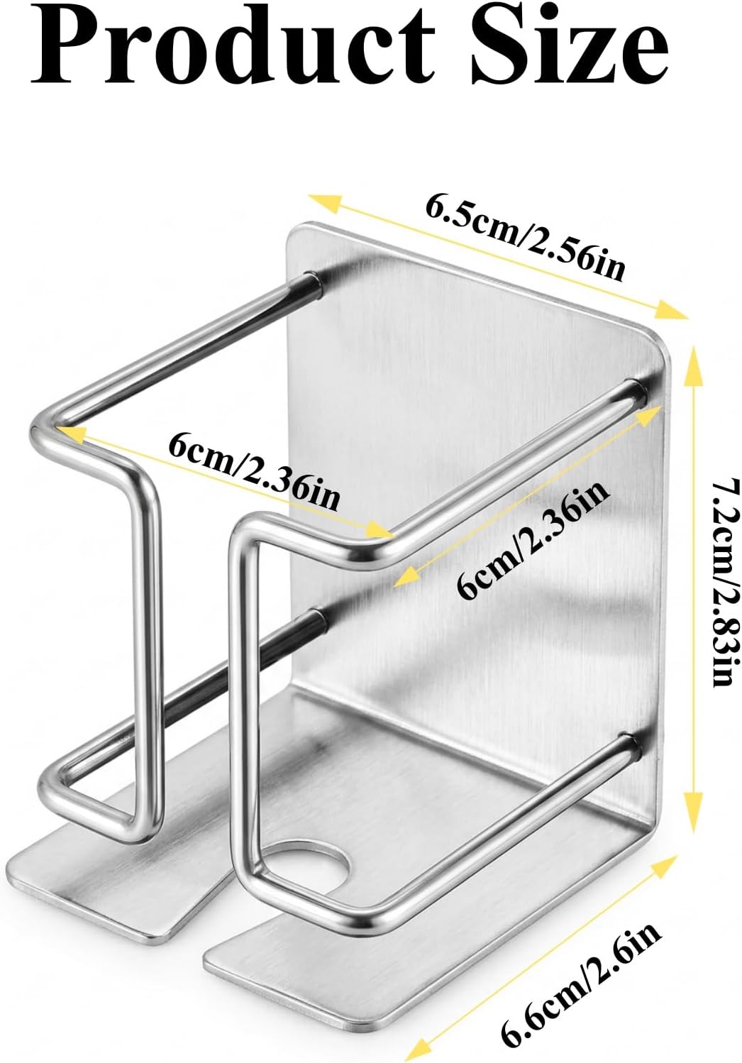 Electric Razor Holder Wall Mount, Stainless Steel Shaver Organizer Shelf
