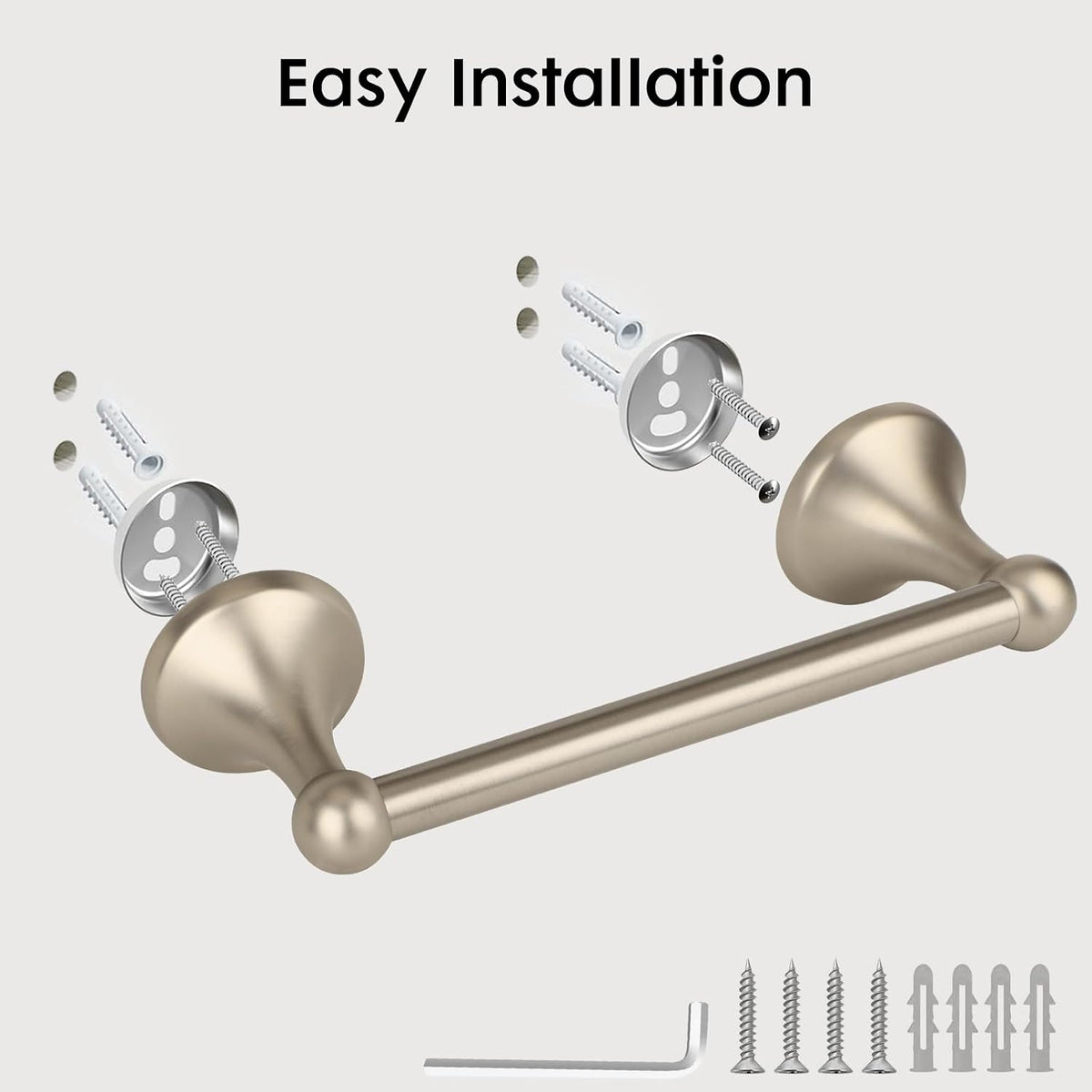 Hand Towel Bar Hand Towel Holder for Bathroom Brushed Nickel