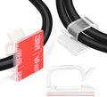 XHF 120PCS 5/8” Clear Adhesive Cable Wire Wall Light Clips, Cord Holder